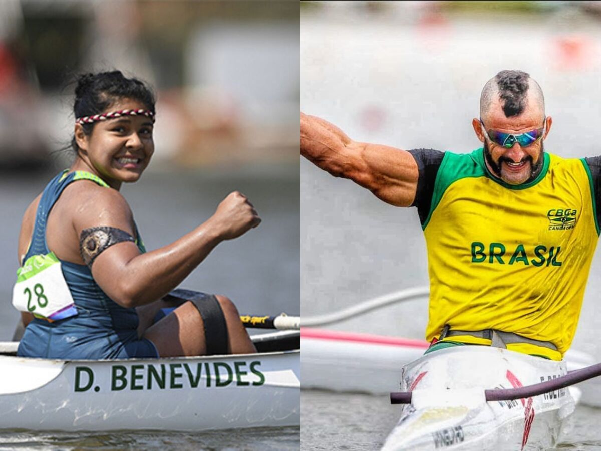 Débora Benevides e Fernando Rufino foram convocados para representar a canoagem paralímpica brasileira, em Paris