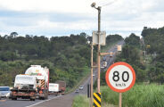 Novos radares da BR-163 fiscalizam velocidade m&eacute;dia em MS