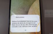 Alerta de teste da Defesa Civil atrasou porque MS "entrou na fila"
