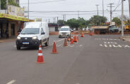 Obras deixam tr&acirc;nsito lento na regi&atilde;o do Trevo Imbirussu