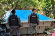 Piscina furtada na Afonso Pena foi localizada em casa de festas