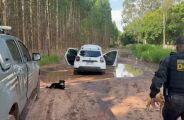 Pol&iacute;cia descobre centenas de quilos de maconha em carro atolado; v&iacute;deo