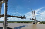 Ponte da Rota Bioce&acirc;nica est&aacute; a 128 metros de ligar Brasil e Paraguai