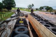 DOF apreende carretas com mais de R$ 1 milh&atilde;o em pneus