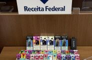 Receita Federal aprende R$ 360 mil em cigarros eletr&ocirc;nicos, celulares e perfumes 