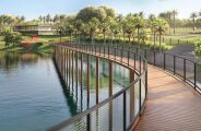 &Aacute;rea de preserva&ccedil;&atilde;o vira lago decorativo em condom&iacute;nio de luxo