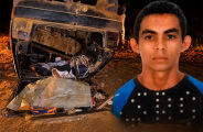 Homem morre ap&oacute;s capotar o carro durante feriado