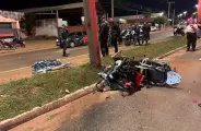 C&acirc;meras registram acidente que matou motociclista ap&oacute;s fuga em MS