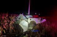 Homem morre ap&oacute;s capotar Hilux com 1,8 tonelada de drogas na MS-289