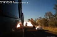 Acidente entre carretas paralisa tr&aacute;fego durante 10 horas na BR 163