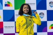 Parapan-Pac&iacute;fico: nadadora Alessandra quebra recorde mundial