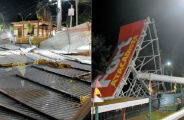 Chuva e vendaval deixam rastro de destrui&ccedil;&atilde;o em Campo Grande