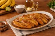 Receita de Banana Caramelizada com Cacha&ccedil;a e Canela