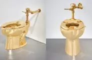 Vaso sanit&aacute;rio feito com 100 kg de ouro &eacute; vendido por R$ 50 milh&otilde;es