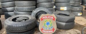 Operação em Campo Grande mira grupo especializado na importação ilegal de pneus do Paraguai