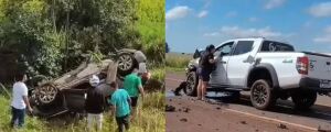 Homem morre e dois ficam feridos em acidente entre carro e caminhonete