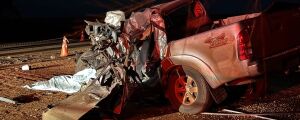Motorista morre ap&oacute;s colis&atilde;o entre Hilux e bitrem na MS-141