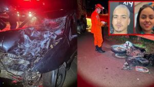 Mulher de 27 anos e rapaz de 28 morrem em acidente no interior de MS 