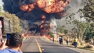 Colis&atilde;o seguida de explos&atilde;o deixa quatro mortos e trava a BR-163 em Bandeirantes