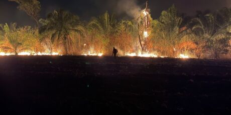 Fogo retorna ao Parque Estadual do Rio Taquari e prefeitura pede 'socorro'