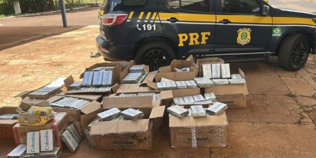 Na "rota do min&eacute;rio", PRF faz 2&ordf; maior apreens&atilde;o de coca&iacute;na do ano em MS