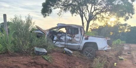 Homem morre ao capotar caminhonete com 1,6 tonelada de maconha na MS-295