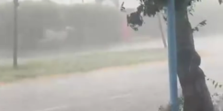 Em meio a onda de calor, tempestade atinge &Aacute;gua Clara