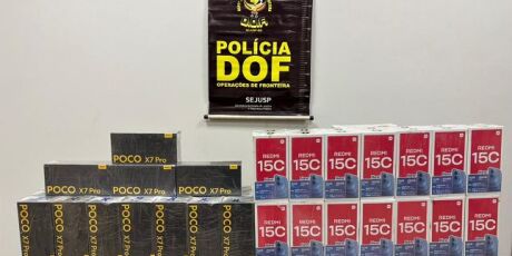 Pol&iacute;cia localiza celulares avaliados em R$ 310 mil em carreta de min&eacute;rio em Campo Grande