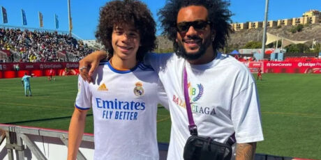 Filho de Marcelo assina 1&ordm; contrato profissional com o Real Madrid e alegra Vini Jr. e Rodrygo