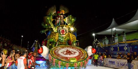 Entre tuiui&uacute;s e on&ccedil;a gigante, 1&deg; dia de desfile re&uacute;ne 15 mil em Campo Grande