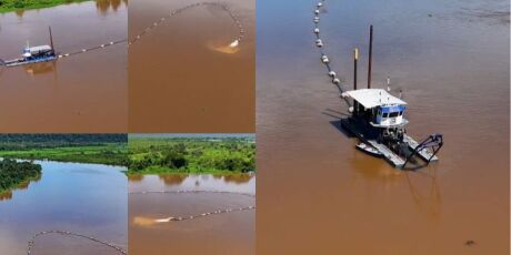 Dnit come&ccedil;a dragagem na parte 'menos movimentada' do Rio Paraguai