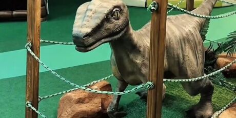 Dinossauros invadem shopping e roubam a cena em Campo Grande