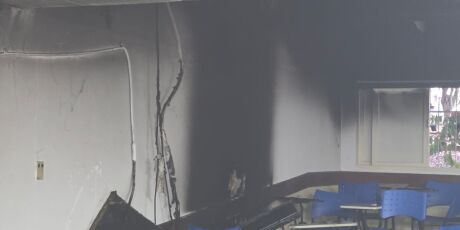 Ar-condicionado pega fogo e causa inc&ecirc;ndio em bloco da UFMS 