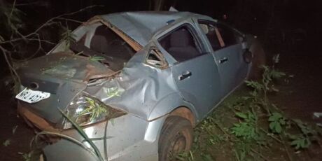 Idoso morre ap&oacute;s capotamento de carro na MS-276 