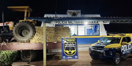 Pol&iacute;cia Militar Rodovi&aacute;ria apreende 890 kg de droga escondida em pneu de trator