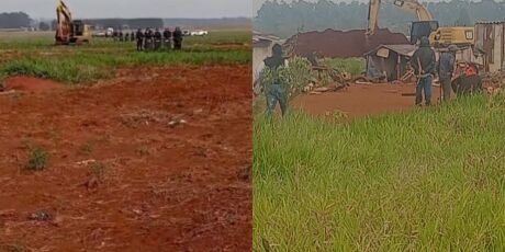 &Aacute;rea de retomada vira zona de conflito de 72 horas entre PM e ind&iacute;genas
