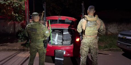 Monitoramento de ve&iacute;culo termina com 329 kg de maconha apreendidos em MS