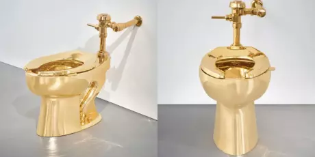 Vaso sanit&aacute;rio feito com 100 kg de ouro &eacute; vendido por R$ 50 milh&otilde;es