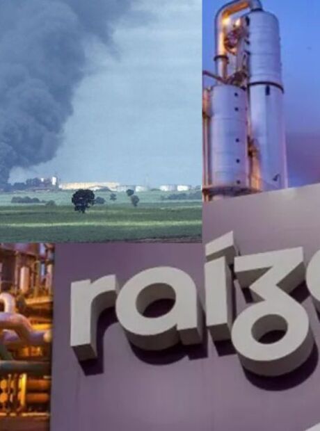 Inc&ecirc;ndio atinge f&aacute;brica de etanol da Ra&iacute;zen em MS; v&iacute;deo