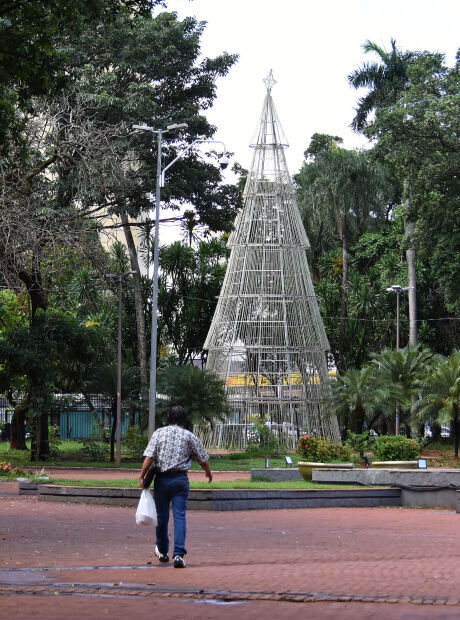 Prefeitura "esquece" decora&ccedil;&atilde;o natalina na Pra&ccedil;a Ary Coelho