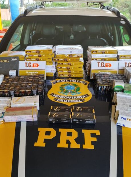 PRF j&aacute; barrou R$ 6 milh&otilde;es em canetas emagrecedoras em MS