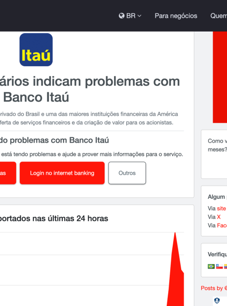 Instabilidade atinge Ita&uacute; e Pix, gerando ondas de reclama&ccedil;&otilde;es