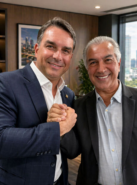 Ala do PL de MS ignora Fl&aacute;vio Bolsonaro nas redes sociais e Azambuja exige apoio