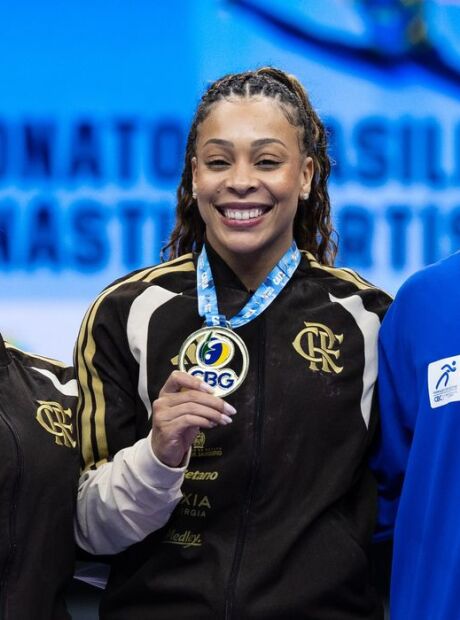 Lorrane Oliveira e Caio Souza s&atilde;o ouro no Brasileiro de Gin&aacute;stica