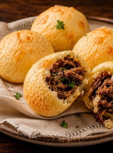 P&atilde;o de queijo com recheio de costela? Aprenda a fazer essa deliciosa receita em casa
