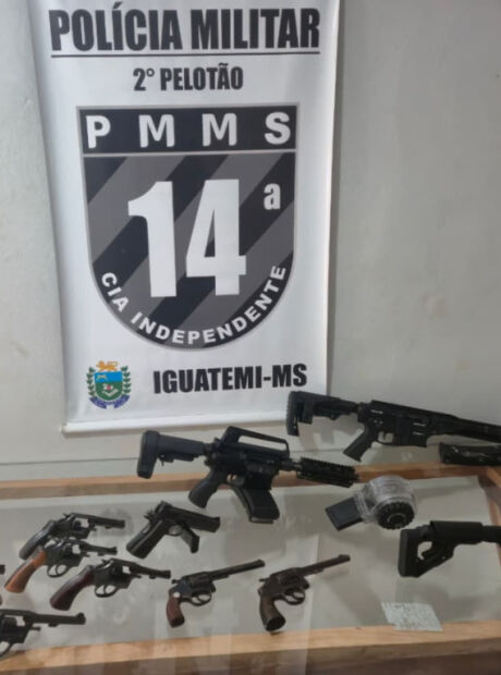 Motorista &eacute; preso com armas escondidas atr&aacute;s de som de carro em MS