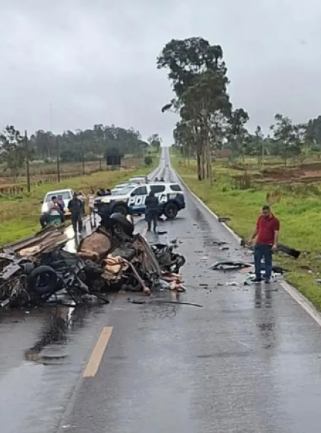 Casal morre e beb&ecirc; fica em estado grave ap&oacute;s colis&atilde;o na MS-164
