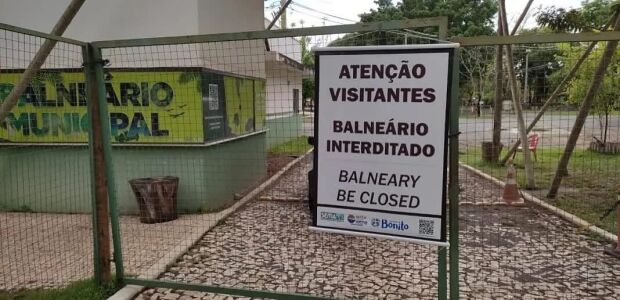 Chuva da madrugada interdita balneário de Bonito