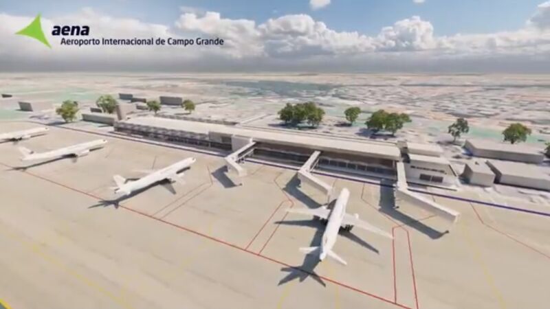 Projeto aponta que Aeroporto de Campo Grande terá três fingers