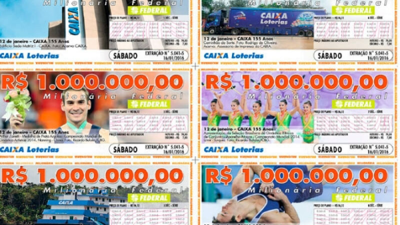 Loteria Federal é comercializada através de bilhetes